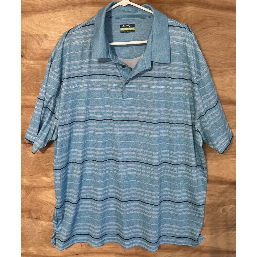 Ben Hogan Mens Short Sleeve Shirt 3XL Golf Athletic Polo Shirt Stripe Stretch